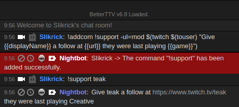 Support Their Name And Url Nightbot Nightdev Community Forums