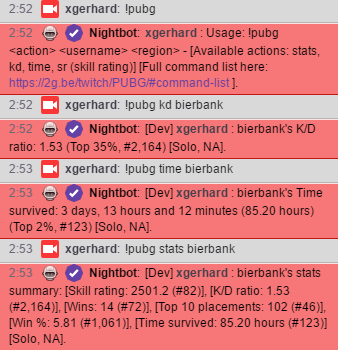 Playerunknown S Battlegrounds Stats In Your Chat Custom Apis Nightdev Community Forums