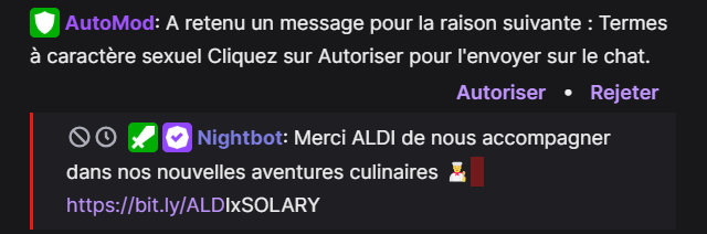 Automod delet all nightbot s messages Nightbot NightDev